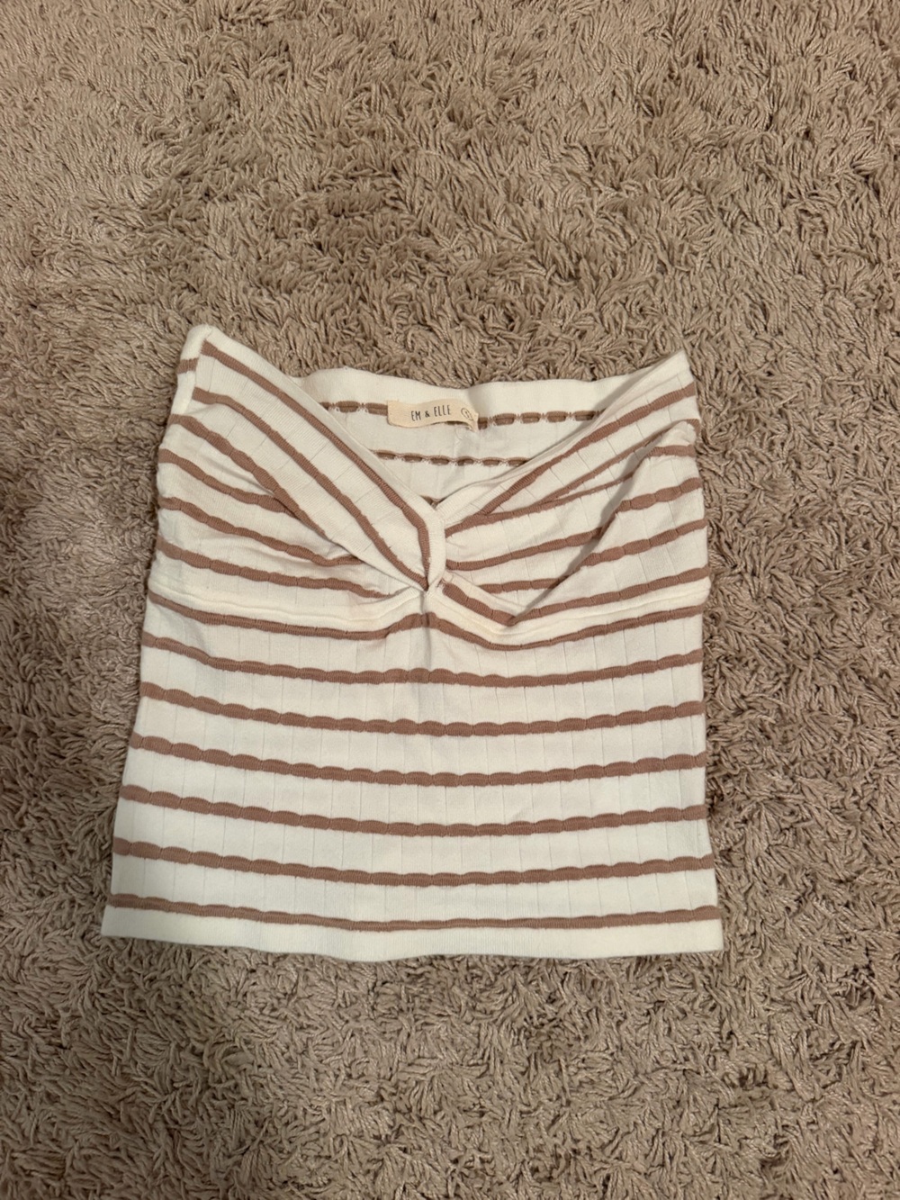 NWOT Em & Elle Striped Tube Top